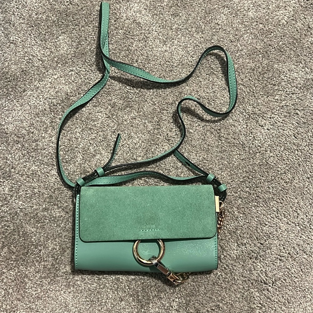 Chloe Mint Mini Faye Crossbody Bag